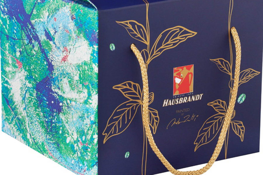 Hausbrandt, panettone cioccolato e caffe
